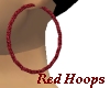 [J]Red Glitter Hoops