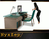 ! TEAL OFFICE DESK anim