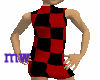 Red/blk checkered dress