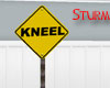 KNEEL sign