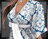 Kimono Top Blue Brocade