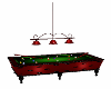 {D} Red Black Pool Table