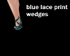 B/Laced Print Wedges