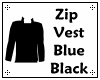 (IZ) Zip Vest Blue Black