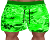Green Tie Die Shorts