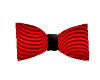 Red Striped Hair Bow