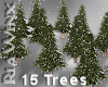 15 Snowy Pine Trees