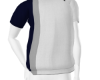 Navy White Polo M