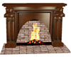 wood fireplace