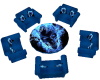 Blue Skull Chat Chairs