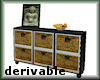 black seagrass drawers