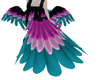 pastel goth bird tail
