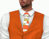 Orange Vest w/Geo Tie