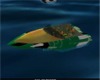 green camoflauge boat