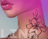 Neck Tattoo Flower I