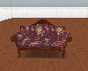 Plum Flowered Sofa
