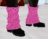 black boots pink socks