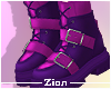 Buckle Tomb Boots Purple