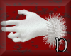 white fur gloves