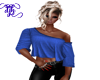 Blue Sexy Crop Top