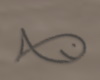 Fish-sign in sand