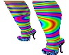 Rainbow Boots w/ Spikes