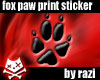 Fox Paw Print