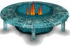 Firepit Table in Teal
