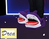 Purple Shark Slippers