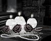 white silver candles