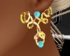 GOLD TURQUOISE EARRINGS
