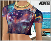 Plain Galaxy Crop-Tee ق