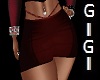 GM Belle skirt Dark red