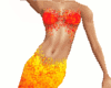 Red Fire Mermaid Tail