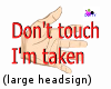 Dont touch head sign M/F