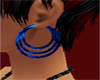 {AA} blue 3 hoop earring