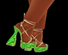 Crystal Green Heels