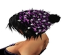 Purple black beanie