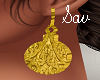 Gold Christmas Earrings