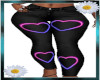 D-Black Jeans Neon Heart