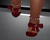 Red sparkle sandals