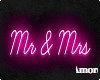 Amore Neon Mrs&Mr Sign