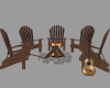 brown fire chat chairs