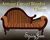 Antq Carvd Wood Chaise S