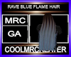 RAVE BLUE FLAME HAIR