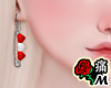 蝶 Heart Pin Earring v4