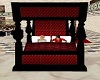 Blk and Red leather bed