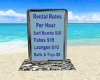 {TK} Beach Rental Sign