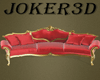Royal red golden sofa