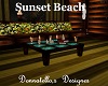 sunset beach table